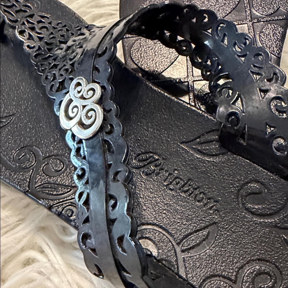 Brighton Black Sandals with Silver Accents size 9 BNWOT see all photos - Picture 12 of 12